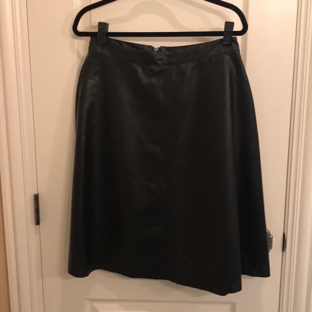 NWT Halogen Nordstrom black “leather look” skirt10